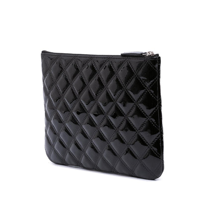 Chanel Medium Quilted Patent O Case Clutch