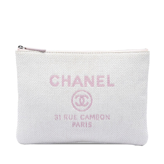 Chanel Medium Raffia Deauville O Case Clutch