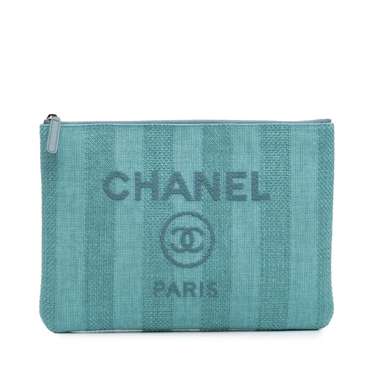 Chanel Medium Tweed Deauville O Case Clutch