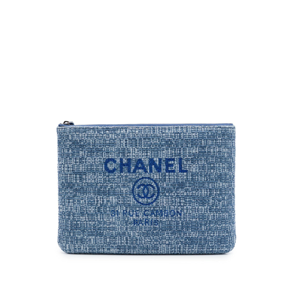 Chanel Medium Tweed Deauville O Case Clutch