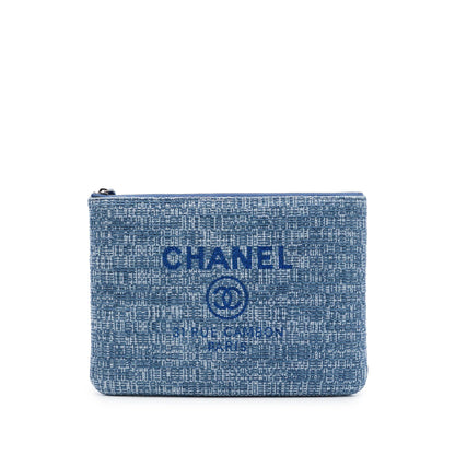 Chanel Medium Tweed Deauville O Case Clutch