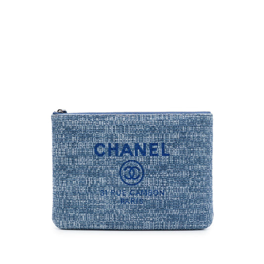 Chanel Medium Tweed Deauville O Case Clutch