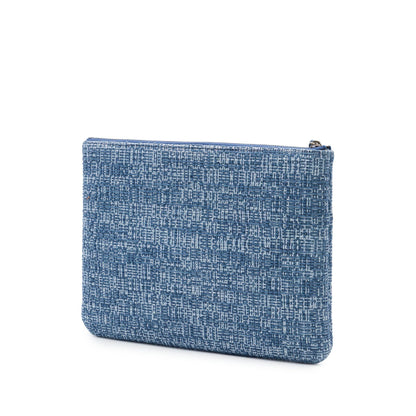 Chanel Medium Tweed Deauville O Case Clutch