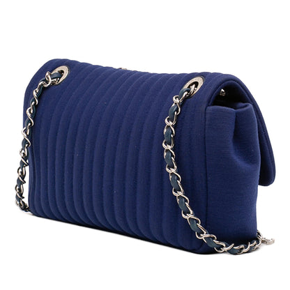 Chanel Medium Vertical Quilted Jersey Single Flap