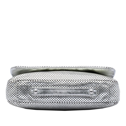 Chanel Metallic Glazed Calfskin Perforated Rodeo Drive Flap