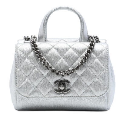 Chanel Metallic Grained Calfskin Pilot Essentials Double Sided Flap