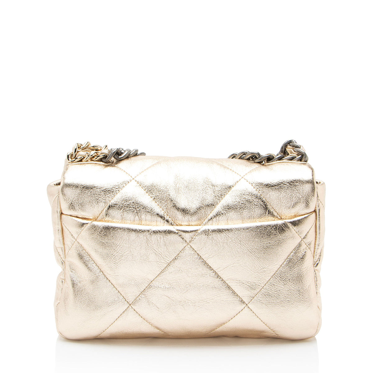 Chanel Metallic Lambskin 19 Medium Flap Shoulder Bag