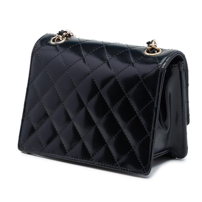 Chanel Micro CC Quilted Shiny Calfskin Single Flap