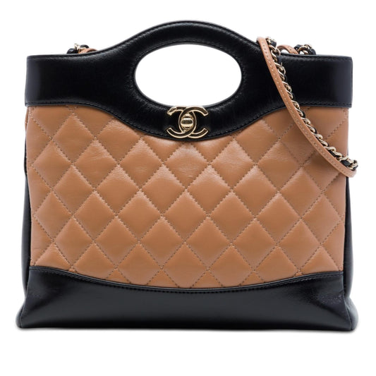 Chanel Mini Bicolor Quilted Lambskin 31 Shopping Bag