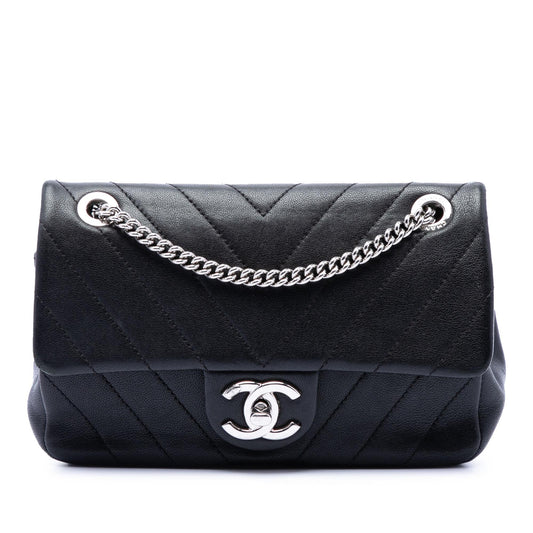 Chanel Mini CC Chevron Calfskin Single Flap