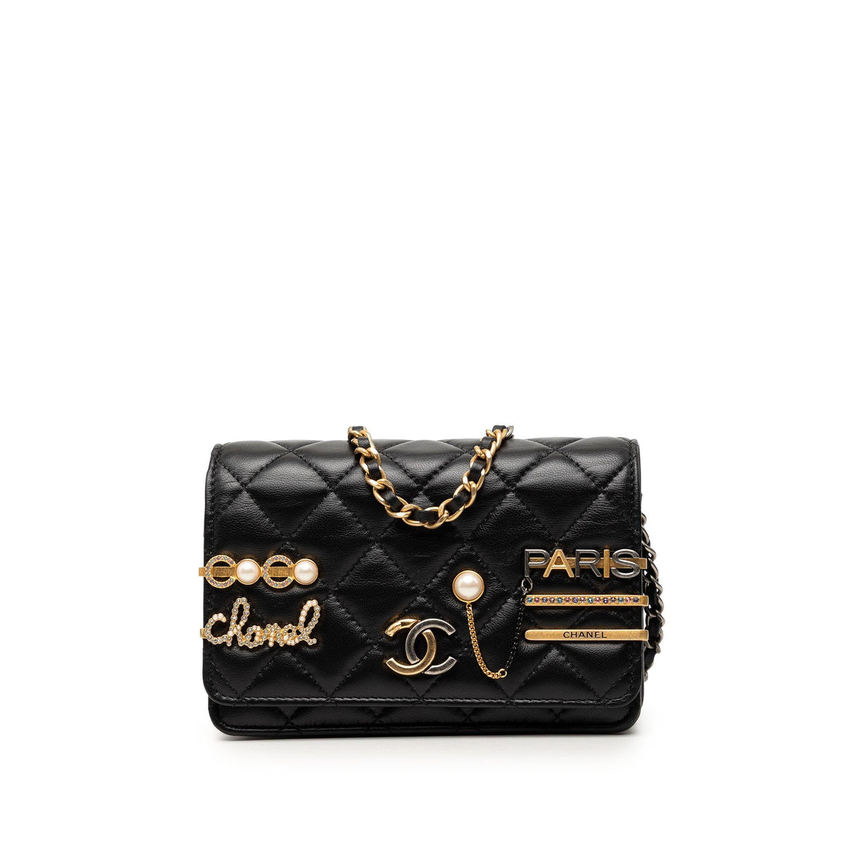 Chanel Mini CC Quilted Lambskin Coco Clips Wallet on Chain