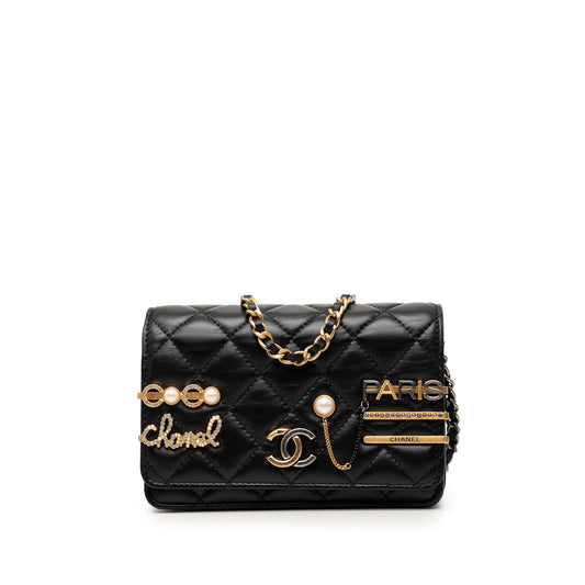 Chanel Mini CC Quilted Lambskin Coco Clips Wallet on Chain