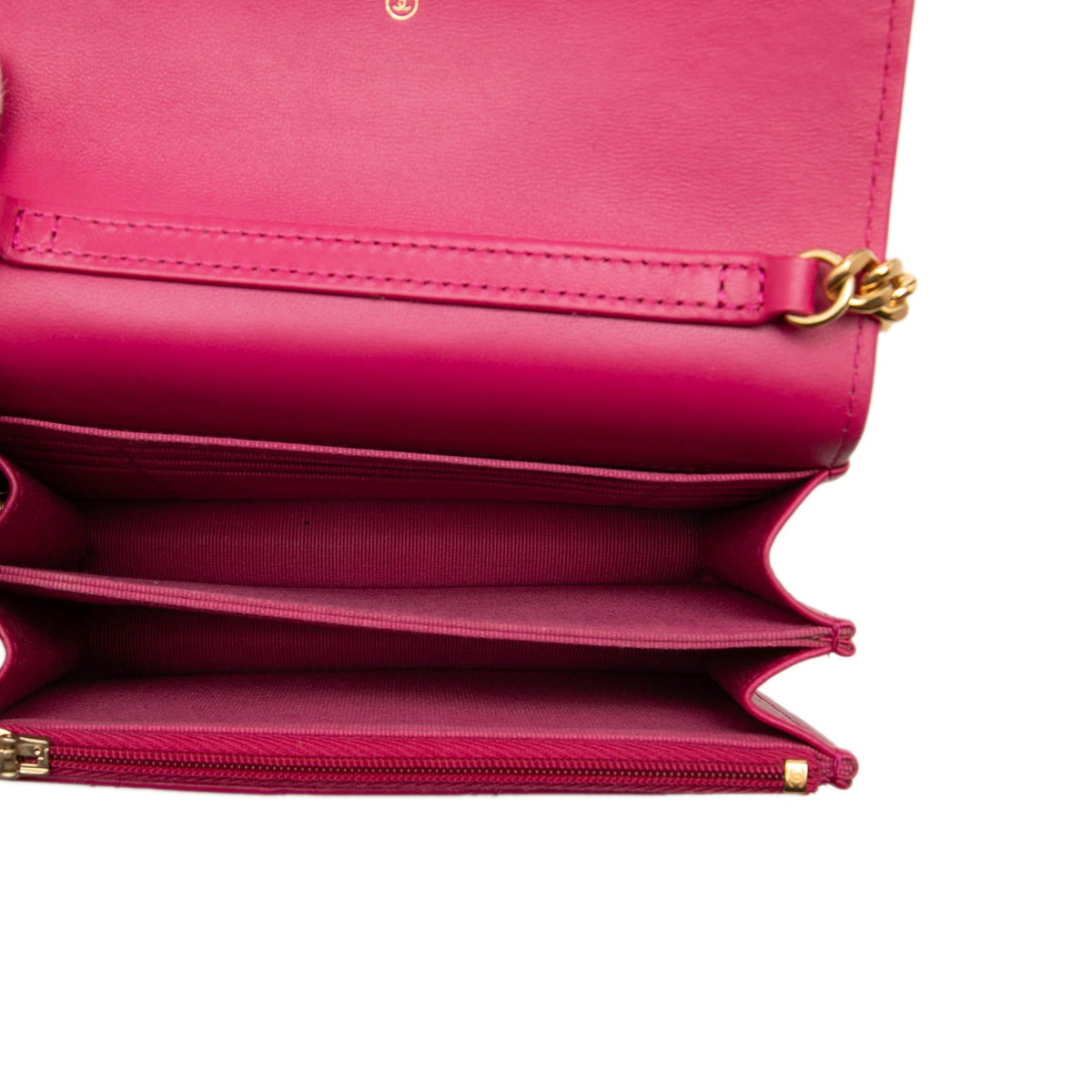 Chanel Mini CC Quilted Lambskin Pearl Samba Wallet On Chain