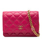 Chanel Mini CC Quilted Lambskin Pearl Samba Wallet On Chain