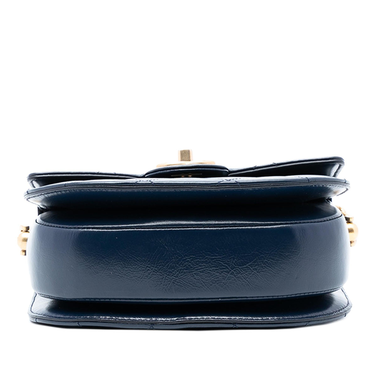 Chanel Mini CC Quilted Shiny Calfskin Round Moon Messenger Flap