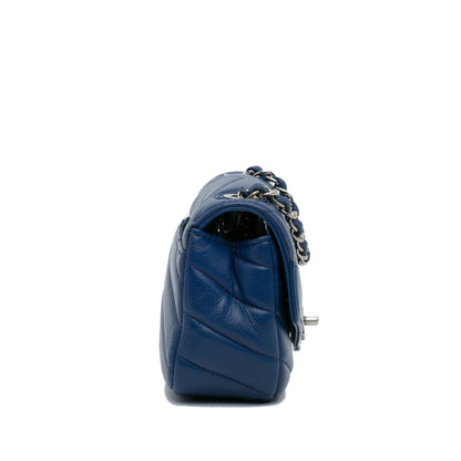 Chanel Mini Caviar Chevron Data Center Envelope Flap Bag