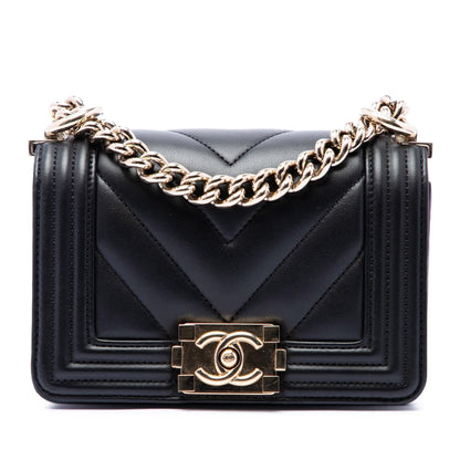 Chanel Mini Chevron Lambskin Boy Flap