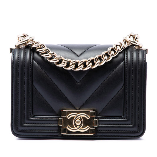 Chanel Mini Chevron Lambskin Boy Flap