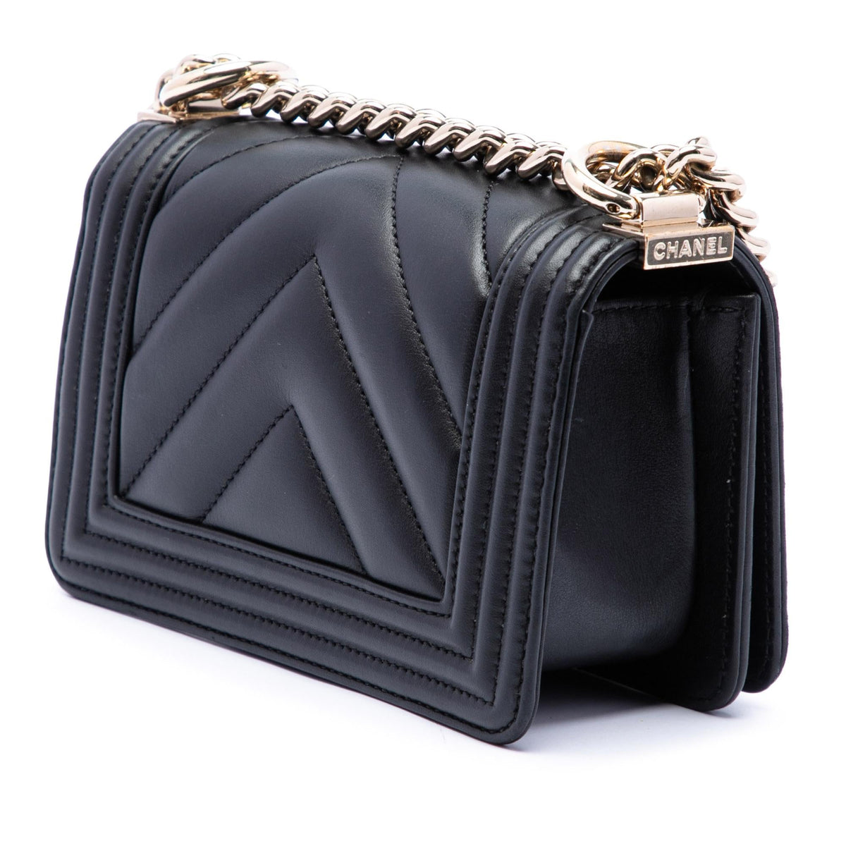 Chanel Mini Chevron Lambskin Boy Flap