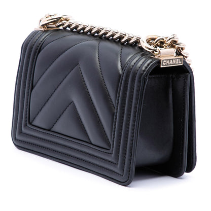 Chanel Mini Chevron Lambskin Boy Flap
