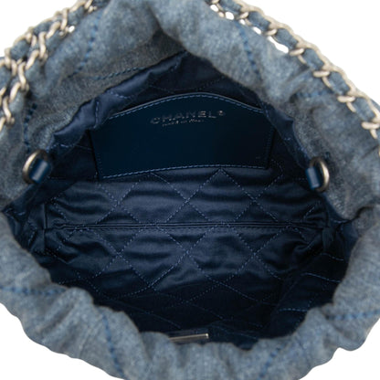 Chanel Mini Denim Studded 22 Handbag