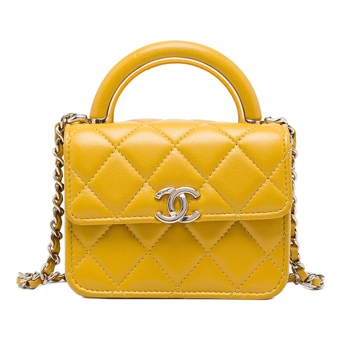 Chanel Mini Lambskin Paris Le19M Charming Top Handle Flap