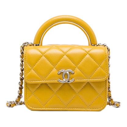 Chanel Mini Lambskin Paris Le19M Charming Top Handle Flap