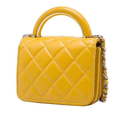 Chanel Mini Lambskin Paris Le19M Charming Top Handle Flap