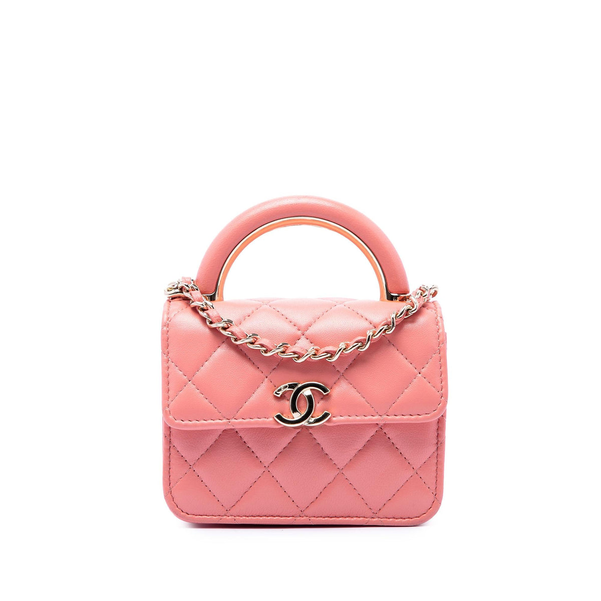 Chanel Mini Lambskin Paris Le19M Charming Top Handle Flap