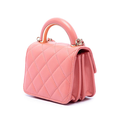 Chanel Mini Lambskin Paris Le19M Charming Top Handle Flap