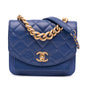 Chanel Mini Quilted Aged Calfskin and Caviar Chain Handle Flap