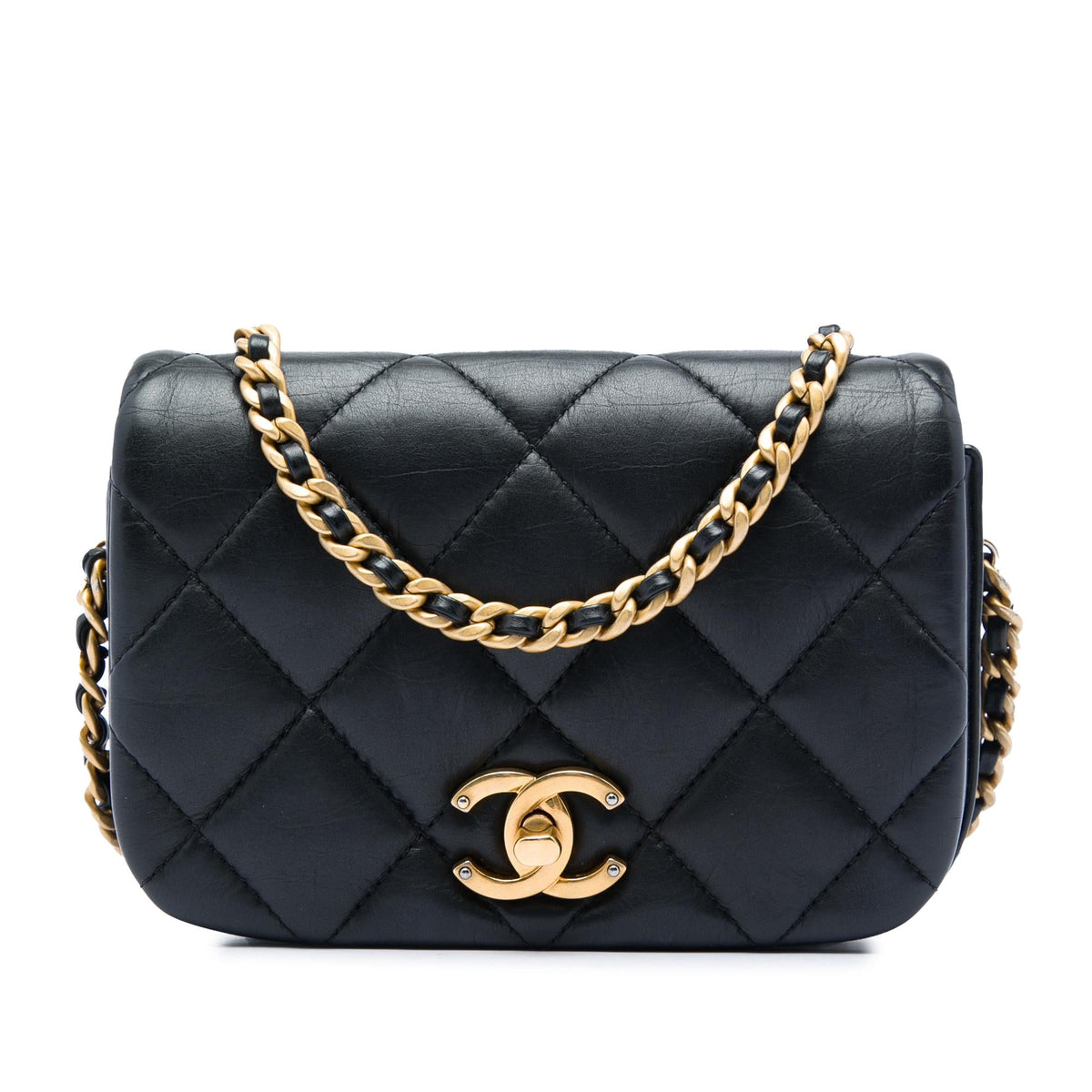 Chanel Mini Quilted Calfskin Nailed CC Flap