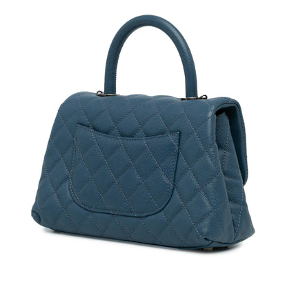 Chanel Mini Quilted Caviar Coco Top Handle Bag