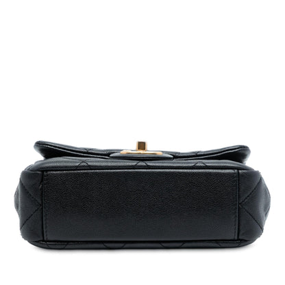 Chanel Mini Quilted Caviar Top Handle Flap