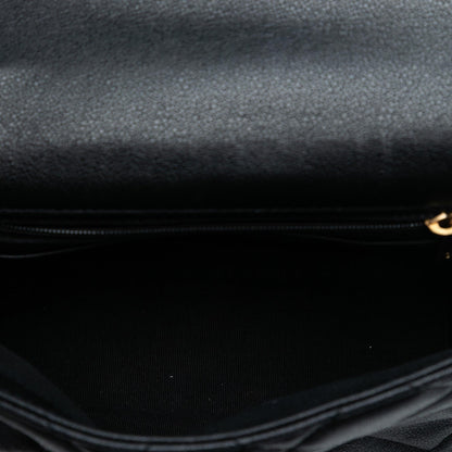 Chanel Mini Quilted Caviar Top Handle Flap