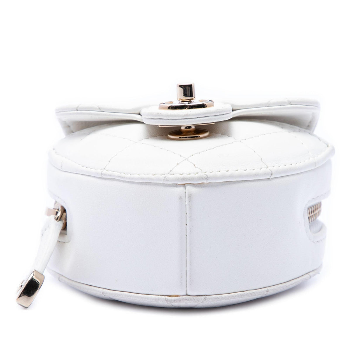 Chanel Mini Quilted Lambskin CC in Love Heart Necklace Bag