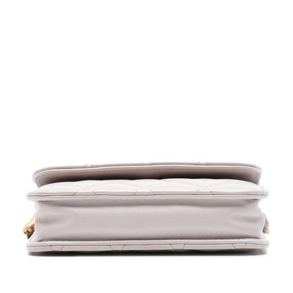 Chanel Mini Quilted Lambskin Pearl Crush Clutch with Chain