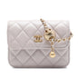 Chanel Mini Quilted Lambskin Pearl Crush Clutch with Chain