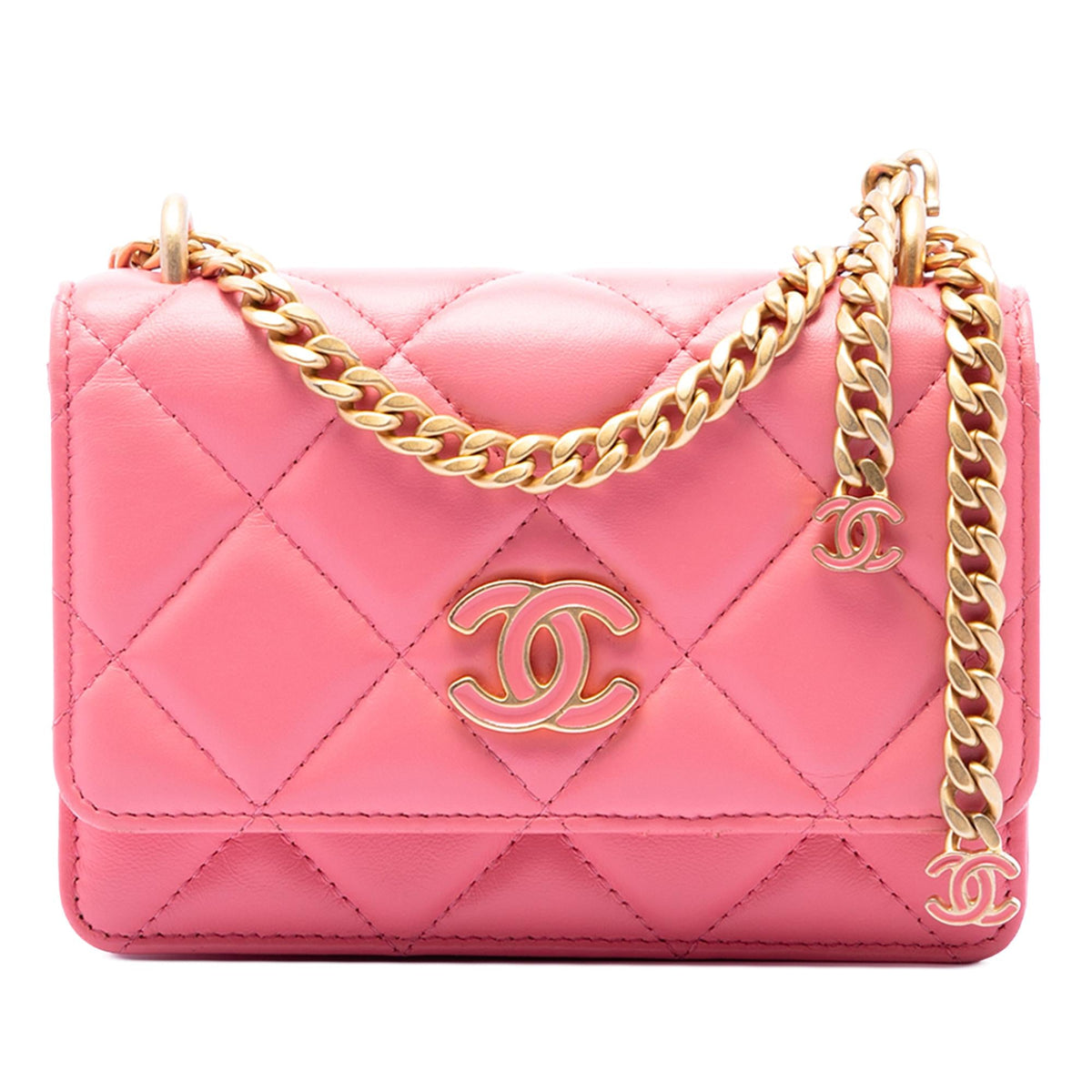 Chanel Mini Quilted Lambskin Pending CC Wallet On Chain