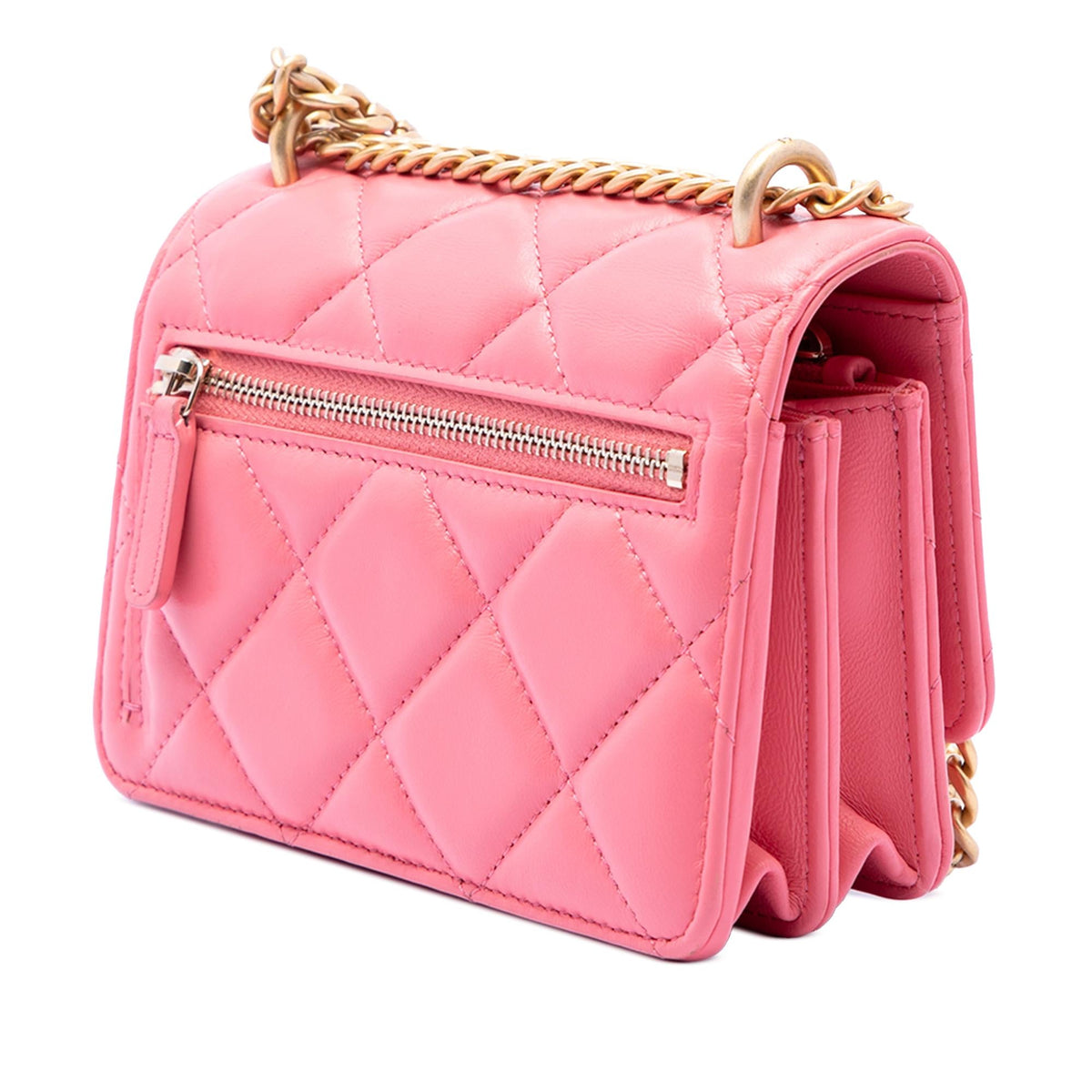 Chanel Mini Quilted Lambskin Pending CC Wallet On Chain