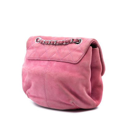 Chanel Mini Quilted Nubuck Trianon Messenger Flap