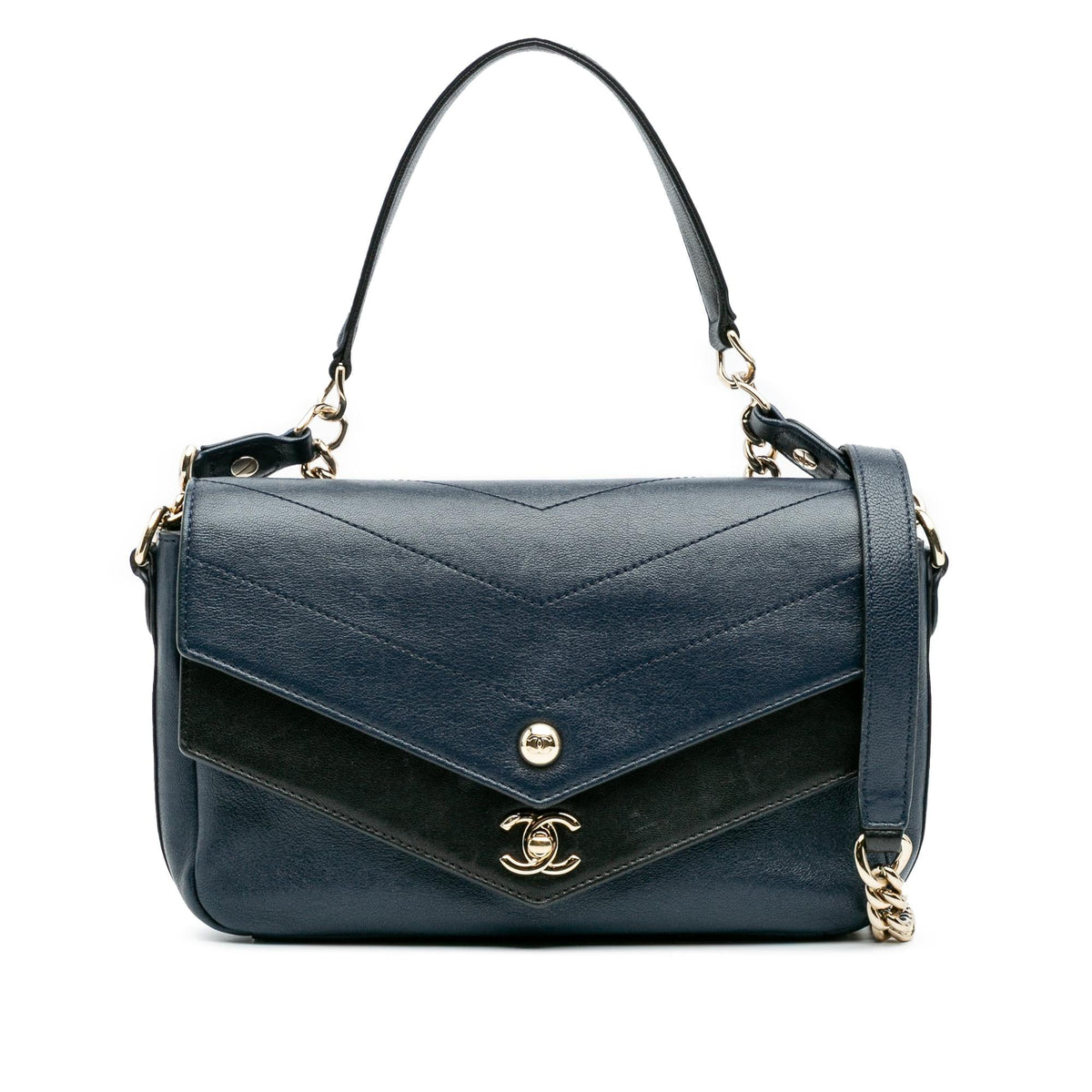 Chanel Mini Quilted Sheepskin Double Chevron Flap