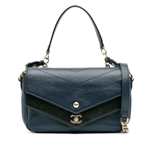 Chanel Mini Quilted Sheepskin Double Chevron Flap