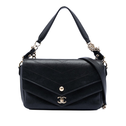 Chanel Mini Quilted Sheepskin Double Chevron Flap