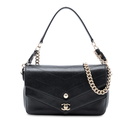 Chanel Mini Quilted Sheepskin Double Chevron Flap