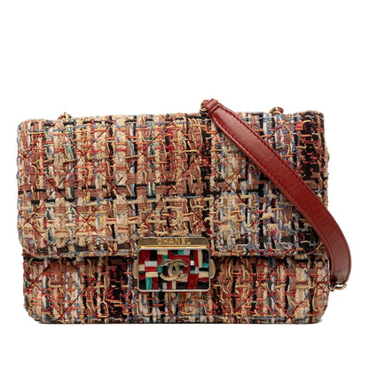 Chanel Mini Quilted Tweed Beauty Lock Flap