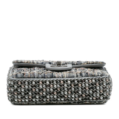 Chanel Mini Quilted Tweed River of Pearls Flap