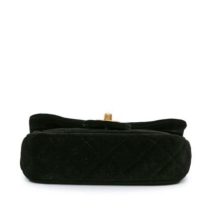 Chanel Mini Quilted Velvet Double Frame Flap