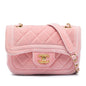 Chanel Mini Quilted Velvet Double Frame Flap