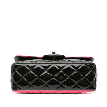 Chanel Mini Rectangular Bicolor Patent Leather Flap Bag